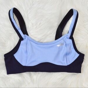 30B Brooks Fiona Medium Impact Sports Bra, Seaglass & Navy‎ Color